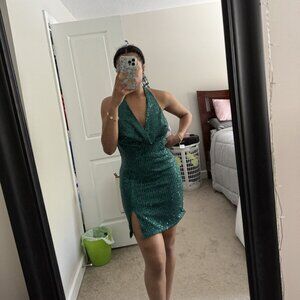 Fashion  Emerald Mini Dress, Size Medium